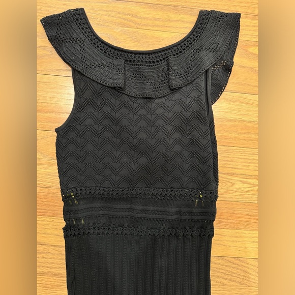 Vintage Catherine Malandrino Black Crochet Top - Picture 4 of 6